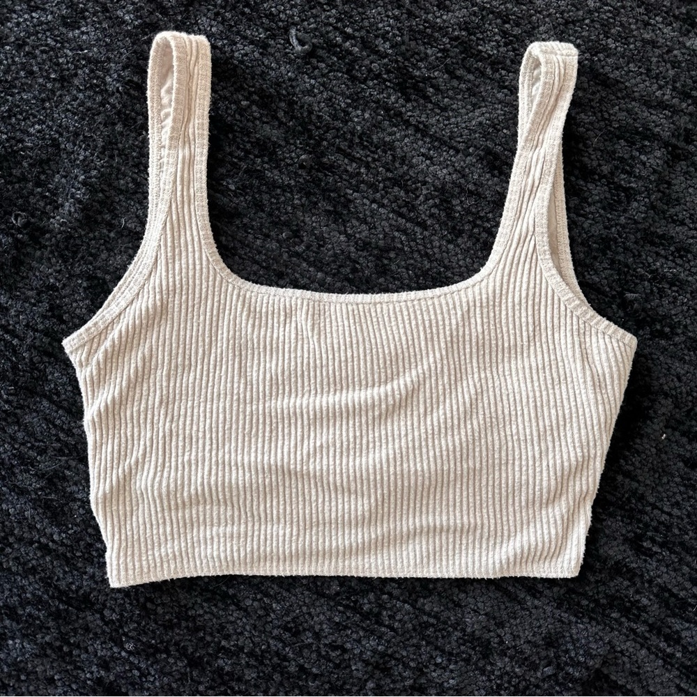 A&F Tap Bandeau Tank Top | Matching Shorts Available | Ribbed and Lined